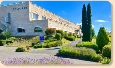Hotel Royal Picardie outside with large private car park